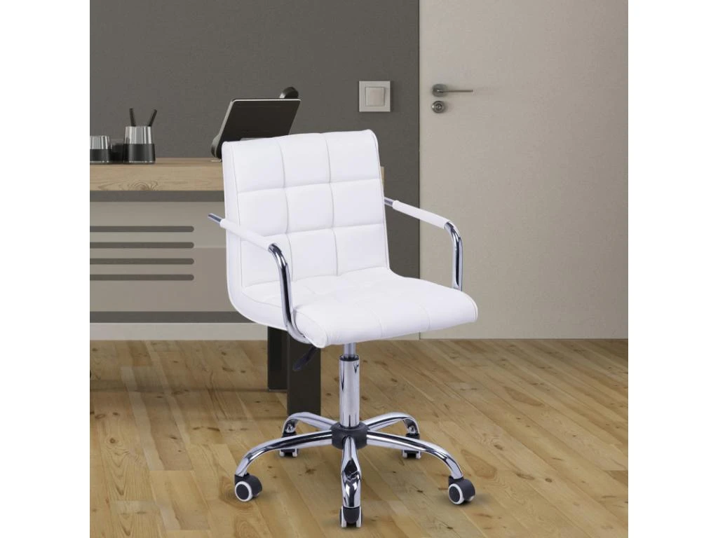 Chaise De Bureau WHITE Blanc 2 Chaise De Bureau WHITE Blanc – Image 2