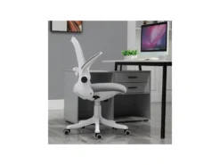 Chaise De Bureau VADIM Grise Et Blanche -Meubles Soldes Magasin siege de bureau 19172721