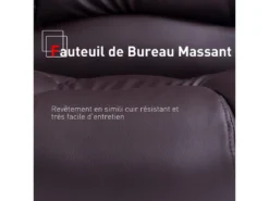Fauteuil De Bureau Massant Baly Marron -Meubles Soldes Magasin siege de bureau 19172803
