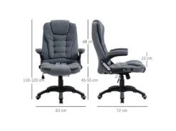 Fauteuil De Bureau ANDREW Lin Gris 7 Fauteuil De Bureau ANDREW Lin Gris -Meubles Soldes Magasin siege de bureau 19173025