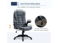 Fauteuil De Bureau ANDREW Lin Gris 8 Fauteuil De Bureau ANDREW Lin Gris -Meubles Soldes Magasin siege de bureau 19173027