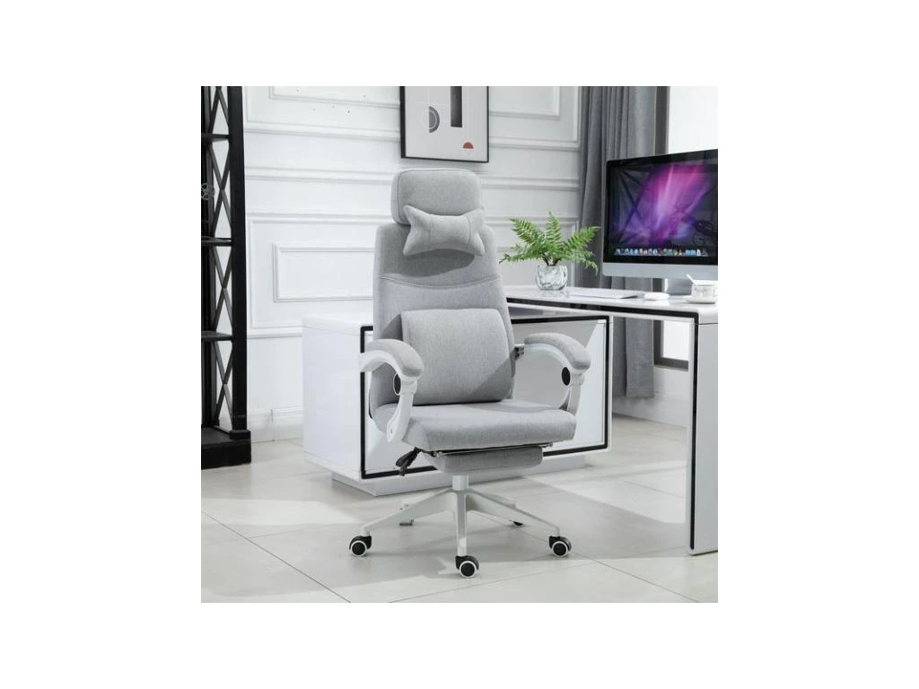 Fauteuil De Bureau MANAGER Lin Gris 2 Fauteuil De Bureau MANAGER Lin Gris – Image 2