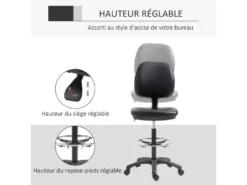 Chaise De Travail EDDY Noire -Meubles Soldes Magasin siege de bureau 19173137