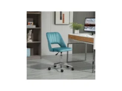 Chaise De Bureau Design VALERIA Bleu Canard -Meubles Soldes Magasin siege de bureau 19173155