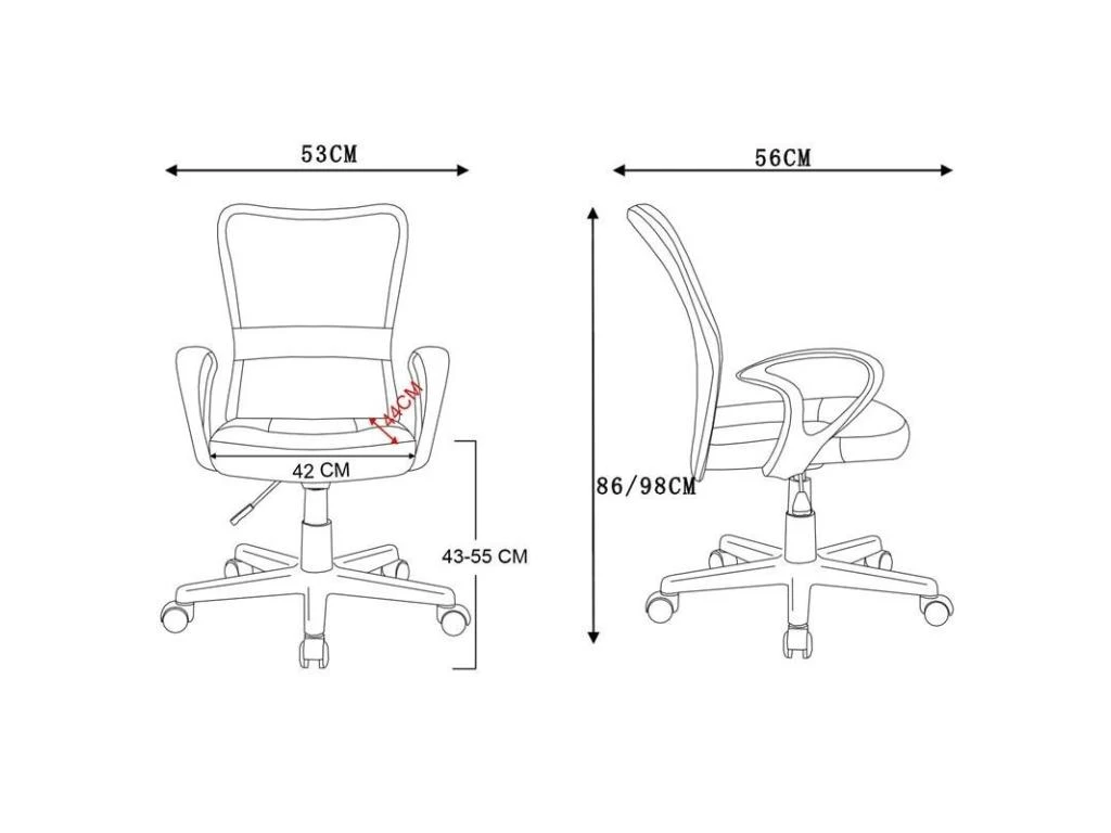 Chaise De Bureau Mio Rose 4 Chaise De Bureau Mio Rose – Image 4