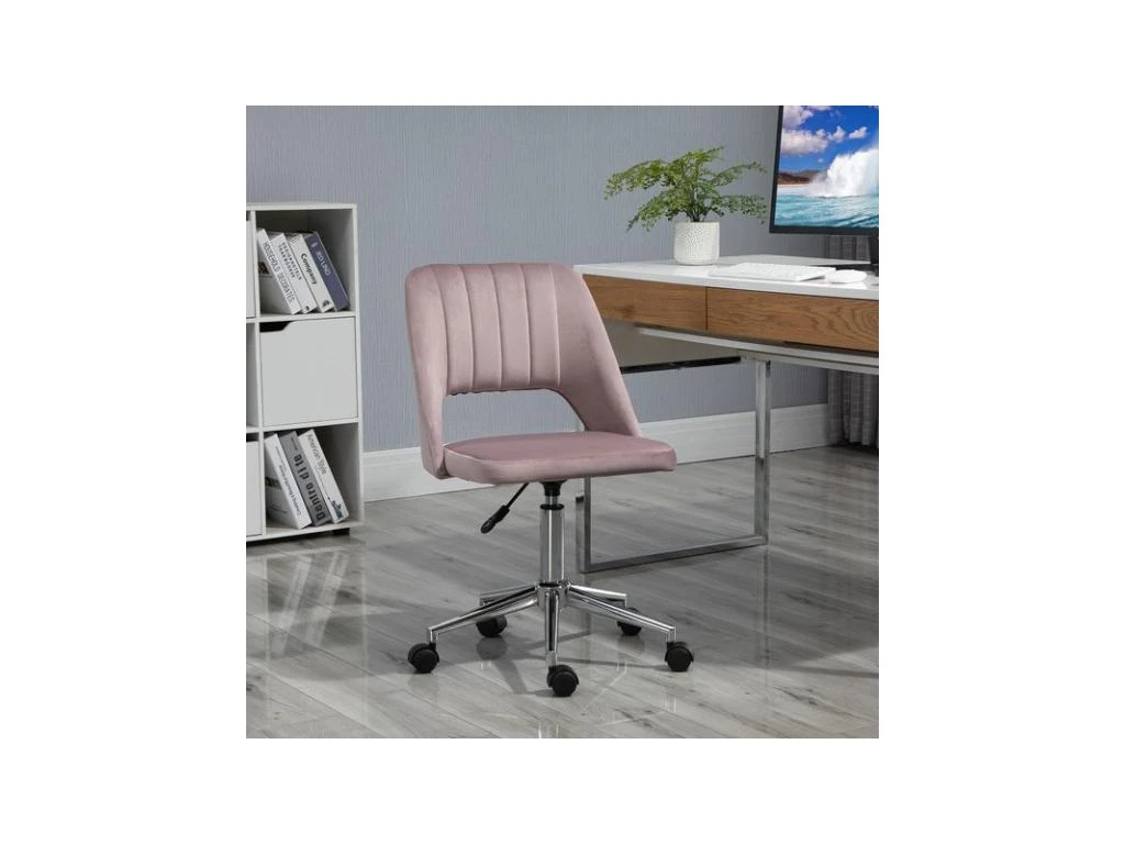 Chaise De Bureau Design Charlotte Rose Poudré 2 Chaise De Bureau Design Charlotte Rose Poudré – Image 2