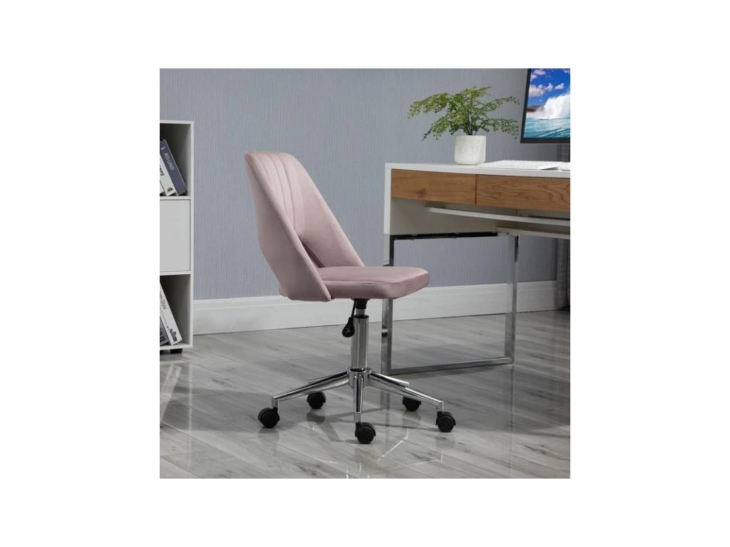 Chaise De Bureau Design Charlotte Rose Poudré 4 Chaise De Bureau Design Charlotte Rose Poudré – Image 4