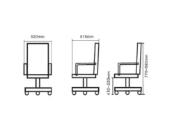 Chaise De Bureau Zoe Bleue/Noire -Meubles Soldes Magasin siege de bureau 19173523