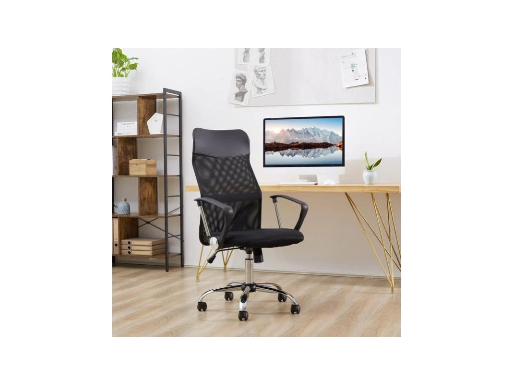 Fauteuil De Bureau Ergonomique JOHAN Noir 2 Fauteuil De Bureau Ergonomique JOHAN Noir – Image 2