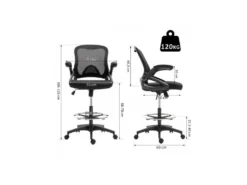 Fauteuil De Bureau Assise Haute Jenny Noir -Meubles Soldes Magasin siege de bureau 19173789