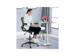 Fauteuil De Bureau Assise Haute Jenny Noir -Meubles Soldes Magasin siege de bureau 19173791