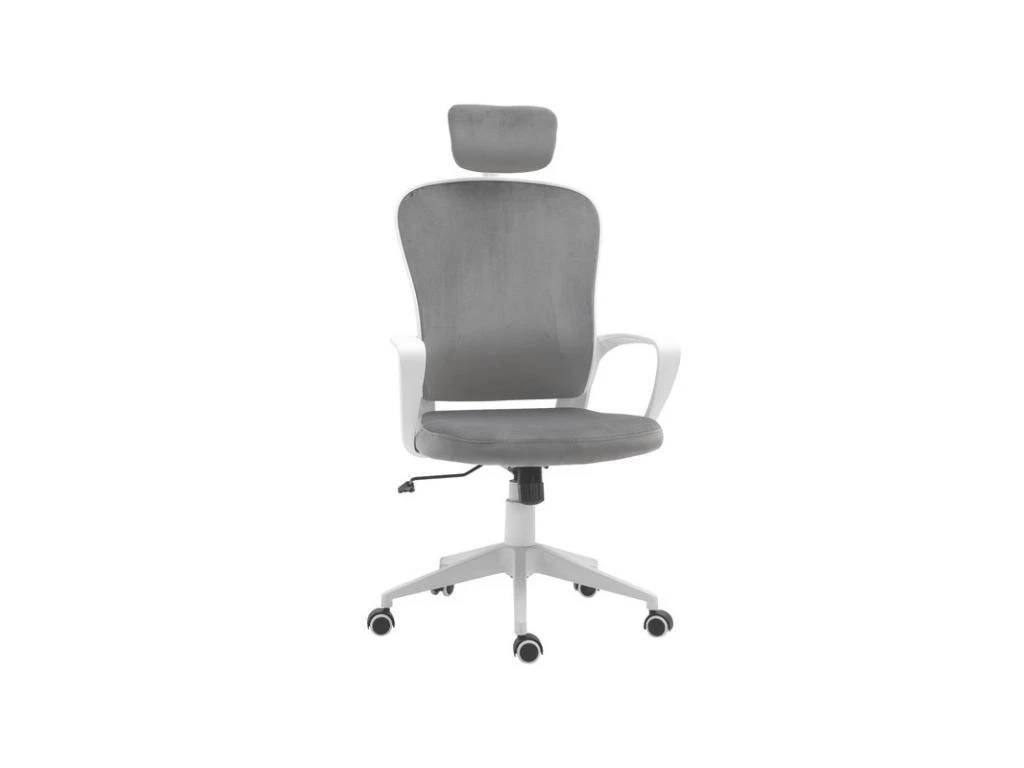 Fauteuil De Bureau SMART Velours Gris 1 Fauteuil De Bureau SMART Velours Gris