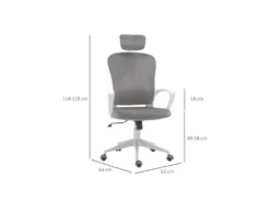 Fauteuil De Bureau SMART Velours Gris 11 Fauteuil De Bureau SMART Velours Gris -Meubles Soldes Magasin siege de bureau 19173973