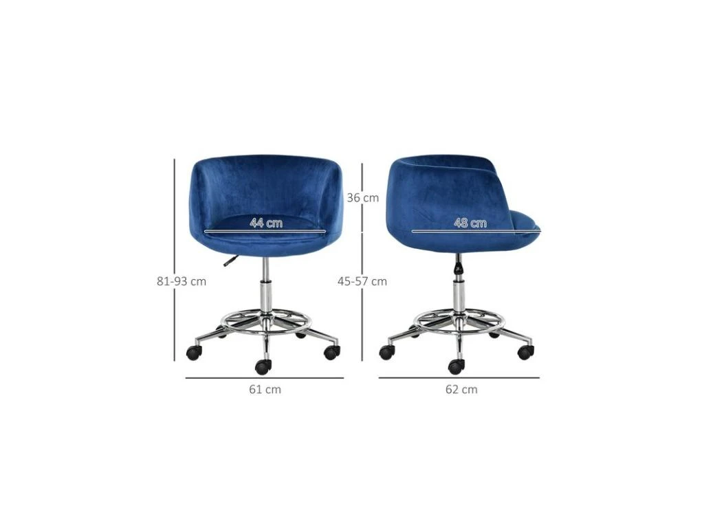 Chaise De Bureau Design WHEEL Bleu Roi 3 Chaise De Bureau Design WHEEL Bleu Roi – Image 3
