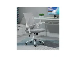Fauteuil De Bureau Design HILGE Gris Et Blanc -Meubles Soldes Magasin siege de bureau 19174143