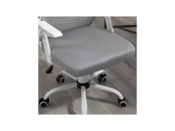 Fauteuil De Bureau Design HILGE Gris Et Blanc -Meubles Soldes Magasin siege de bureau 19174145