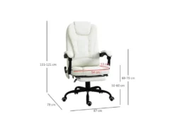 Fauteuil De Bureau BOSS Blanc -Meubles Soldes Magasin siege de bureau 19174209