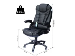 Fauteuil De Bureau Massant Baly Noir -Meubles Soldes Magasin siege de bureau 19174303