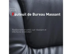 Fauteuil De Bureau Massant Baly Noir -Meubles Soldes Magasin siege de bureau 19174311