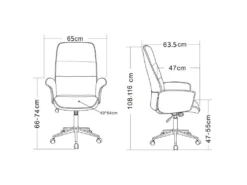 Chaise De Bureau Jary 2 Grise -Meubles Soldes Magasin siege de bureau 19174549