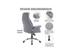 Fauteuil De Bureau Greg Gris -Meubles Soldes Magasin siege de bureau 19174575