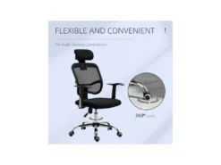 Chaise De Bureau REGAN Noire -Meubles Soldes Magasin siege de bureau 19174745