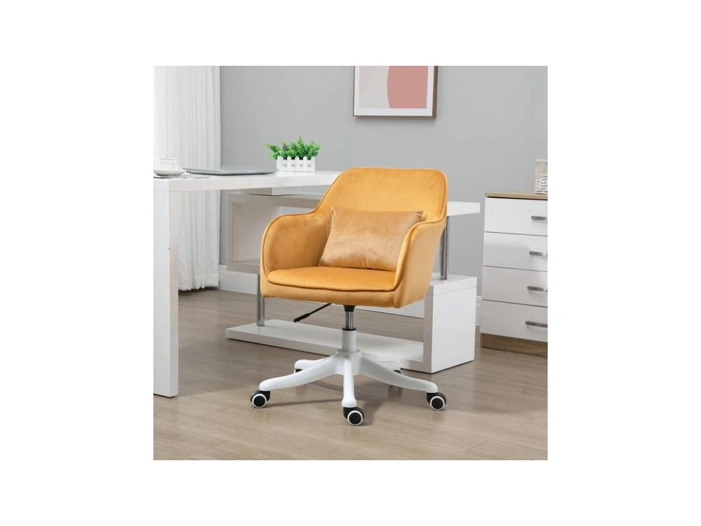 Chaise De Bureau Massante INES Jaune D'or 2 Chaise De Bureau Massante INES Jaune D'or – Image 2