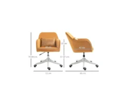 Chaise De Bureau Massante INES Jaune D'or 11 Chaise De Bureau Massante INES Jaune D'or -Meubles Soldes Magasin siege de bureau 19174759