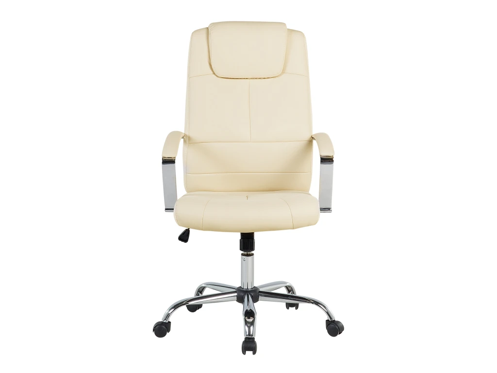 Chaise De Bureau En Cuir PU Beige WINNER 4 Chaise De Bureau En Cuir PU Beige WINNER – Image 4
