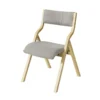 Chaise Pliante En Bois Avec Assise Rembourrée, Chaise Pliable Pour Cuisine, Bureau FST40-HG SoBuy