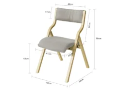 Chaise Pliante En Bois Avec Assise Rembourrée, Chaise Pliable Pour Cuisine, Bureau FST40-HG SoBuy -Meubles Soldes Magasin siege de bureau 19421219