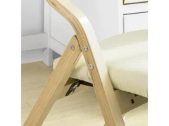 Chaise Pliante En Bois Avec Assise Rembourrée, Chaise Pliable Pour Cuisine, Bureau FST40-W SoBuy -Meubles Soldes Magasin siege de bureau 19791647