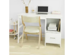 Chaise Pliante En Bois Avec Assise Rembourrée, Chaise Pliable Pour Cuisine, Bureau FST40-W SoBuy -Meubles Soldes Magasin siege de bureau 19791651