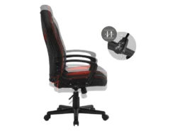 Chaise De Gamer Avec Fonction Bascule Assise Large Noir/rouge En Similicuir ML-Design -Meubles Soldes Magasin siege de bureau 20126217