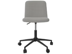 Chaise De Bureau En Simili Cuir Gris -Meubles Soldes Magasin siege de bureau 21586879