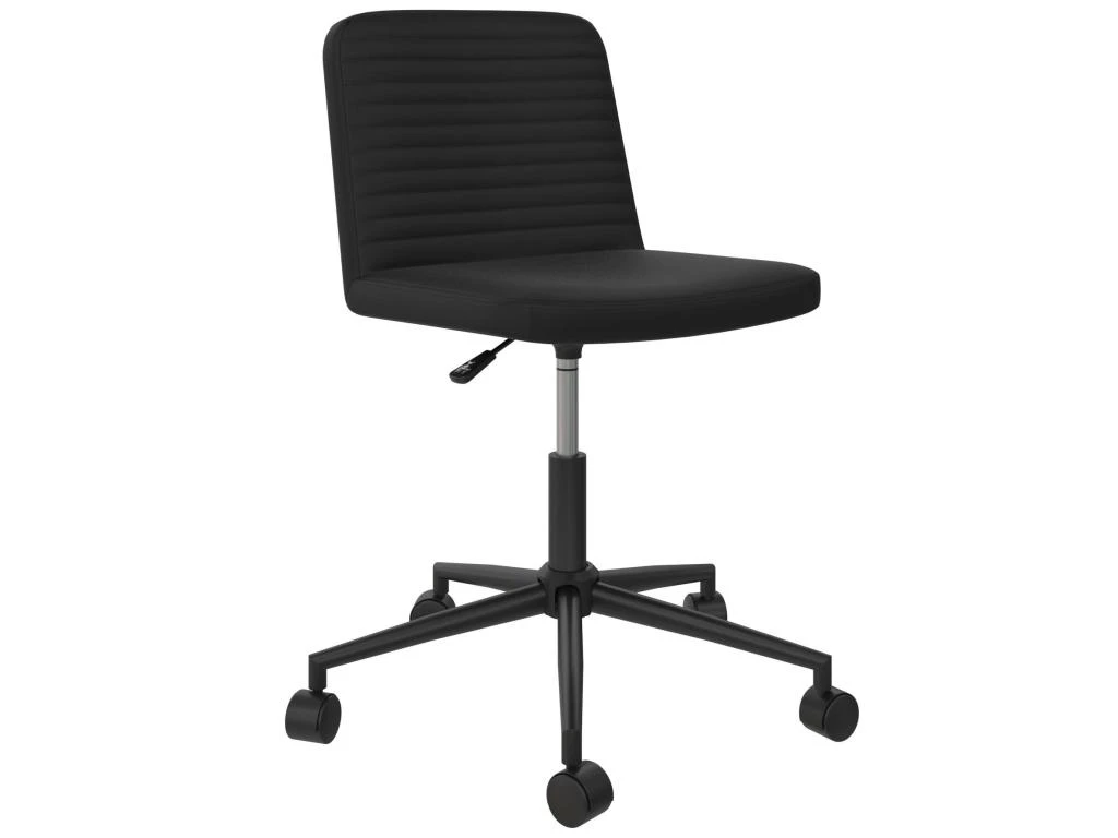 Chaise De Bureau En Simili Cuir Noir 1 Chaise De Bureau En Simili Cuir Noir