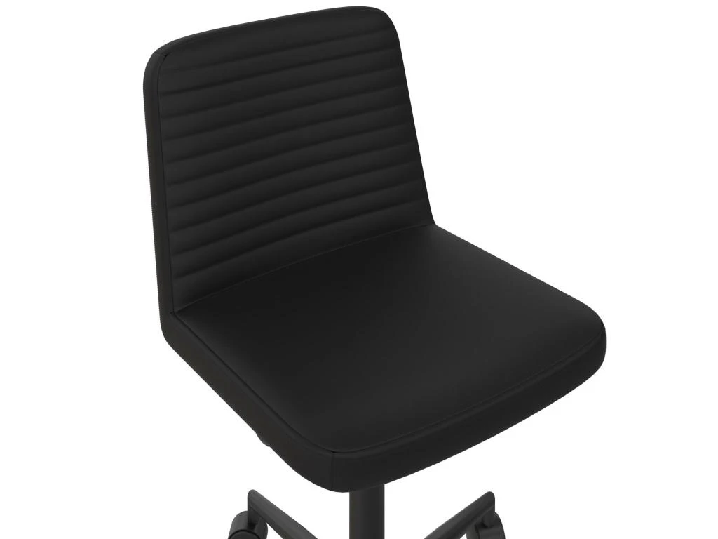 Chaise De Bureau En Simili Cuir Noir 4 Chaise De Bureau En Simili Cuir Noir – Image 4