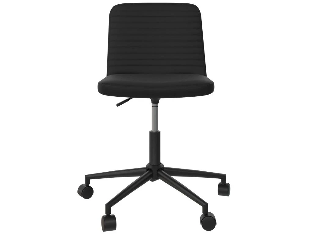 Chaise De Bureau En Simili Cuir Noir 9 Chaise De Bureau En Simili Cuir Noir – Image 9