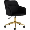 Chaise De Bureau Caspar Noir/Or