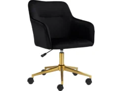 Chaise De Bureau Caspar Noir/Or -Meubles Soldes Magasin siege de bureau 21700767