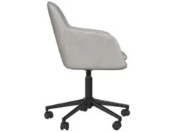 Chaise De Bureau En Velours Gris Clair -Meubles Soldes Magasin siege de bureau 21700839