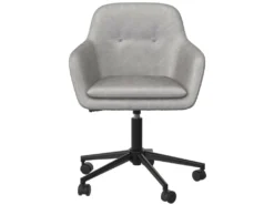Chaise De Bureau En Velours Gris Clair -Meubles Soldes Magasin siege de bureau 21700845