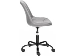 Chaise De Bureau Rembourrée En PU Gris -Meubles Soldes Magasin siege de bureau 21700921