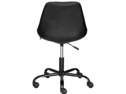 Chaise De Bureau Rembourrée En PU Noir 11 Chaise De Bureau Rembourrée En PU Noir -Meubles Soldes Magasin siege de bureau 21701089