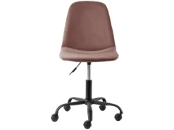 Chaise De Bureau En Velours Rose