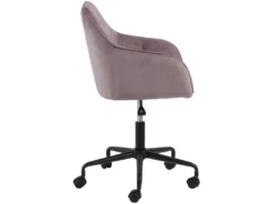 Brooke Chaise De Bureau En Velours, Rose. -Meubles Soldes Magasin siege de bureau 22043593