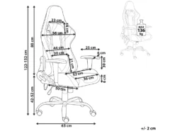 Chaise De Gamer En Cuir PU Noir Avec LED GLEAM -Meubles Soldes Magasin siege de bureau 22129589