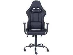 Chaise De Gamer En Cuir PU Noir Avec LED GLEAM -Meubles Soldes Magasin siege de bureau 22129595