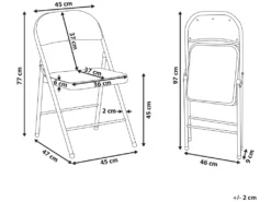 Lot De 4 Chaises Pliantes Noires SPARKS -Meubles Soldes Magasin siege de bureau 22252577