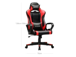 Fauteuil Gamer Chaise De Bureau Siège Ergonomique Avec Support Lombaire Réglable Appui-tête Amovible Hauteur Réglable Dossier Inclinable Charge 150 Kg Noir Et Rouge 12_0001430 -Meubles Soldes Magasin siege de bureau 22803677
